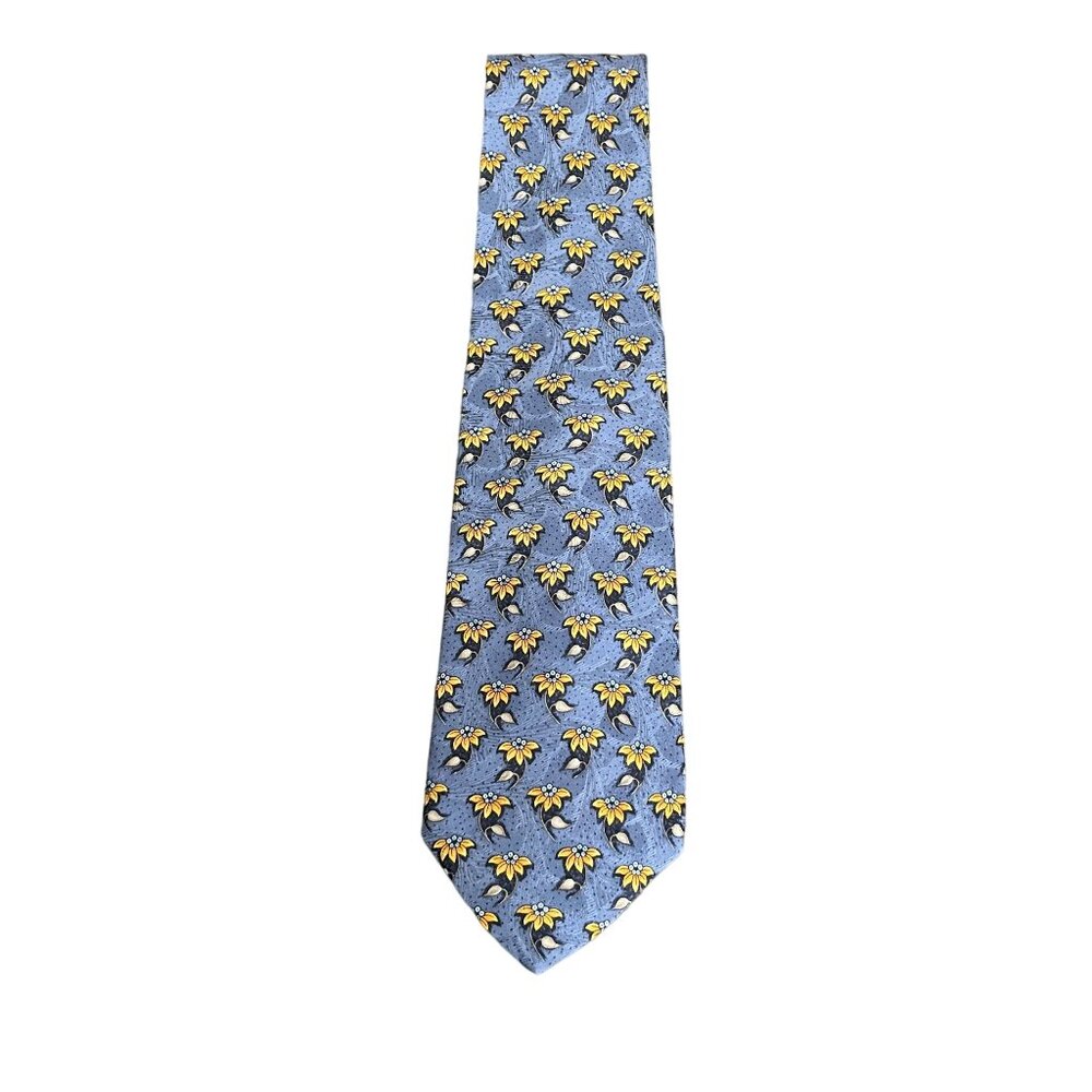 Robert Talbot Best Of Class Blue Floral design 100% Silk Tie